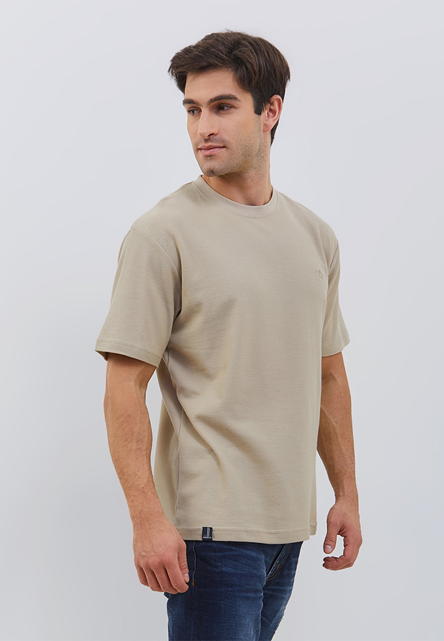 Osella Harry Regular Fit Textured Fabirc T-Shirt