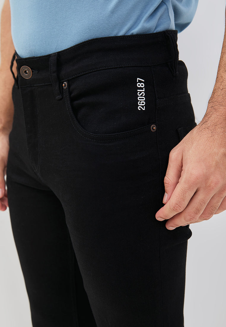 Osella Onyx Slim Fit Jeans In Raw Black