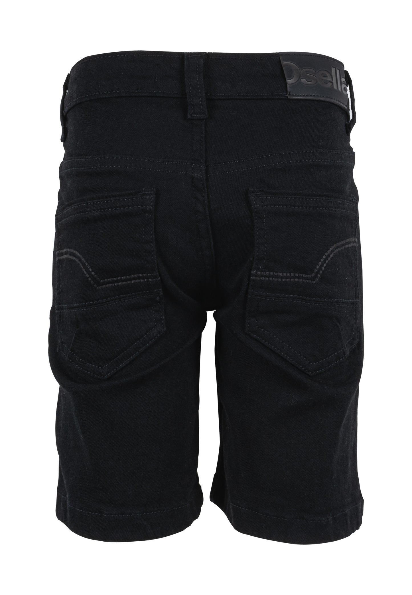 Osella Kids Downey Regular Short Pants Jeans In Black Denim Wash