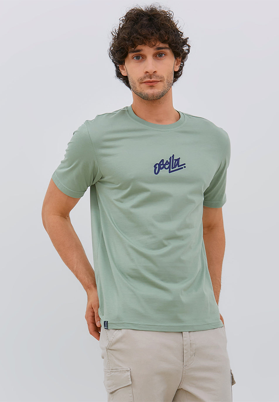 Osella Regular Fit Print T-Shirt In Mint Green