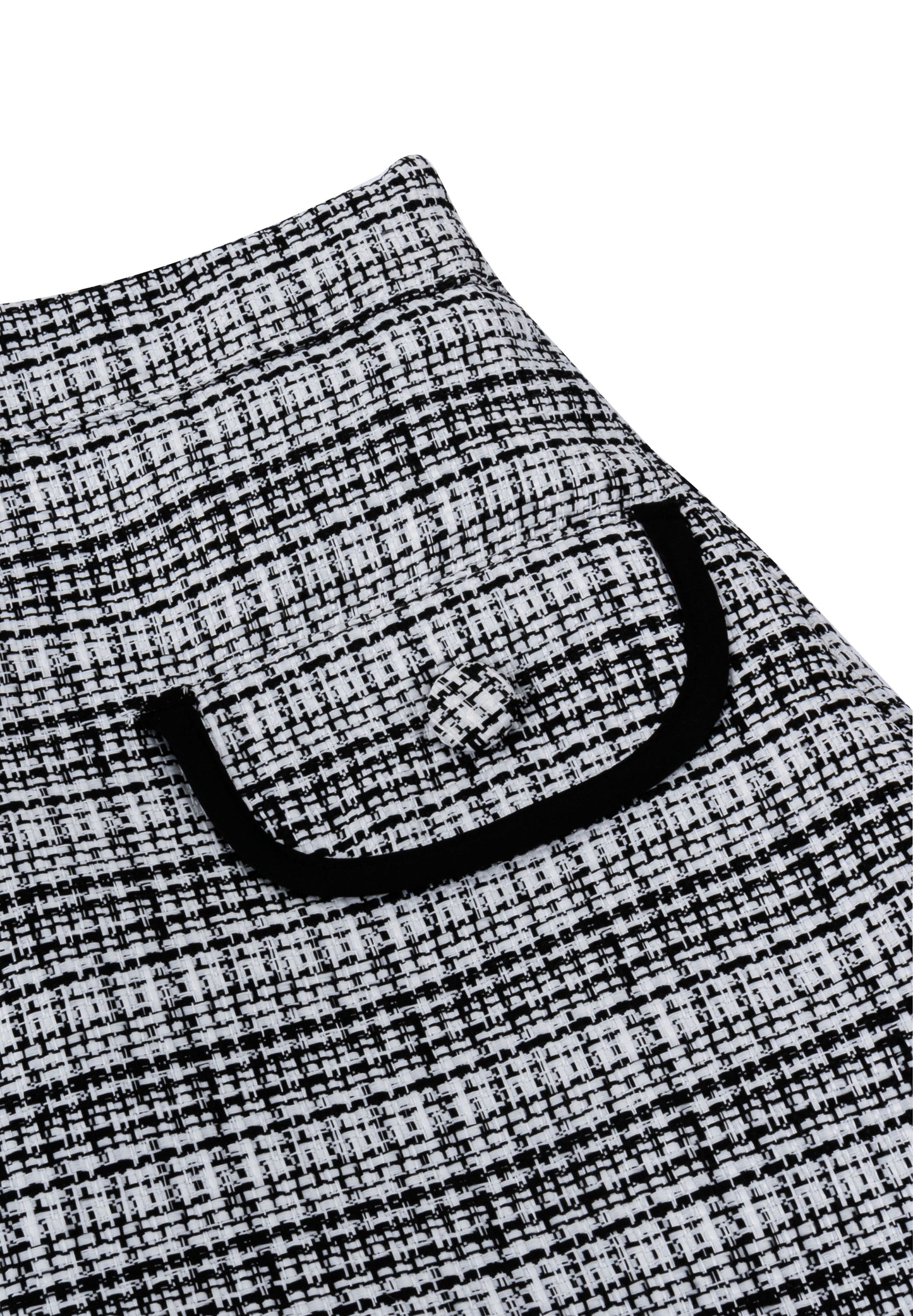 Osella Kids Short Skort Tweed Look In Black And White Pattern