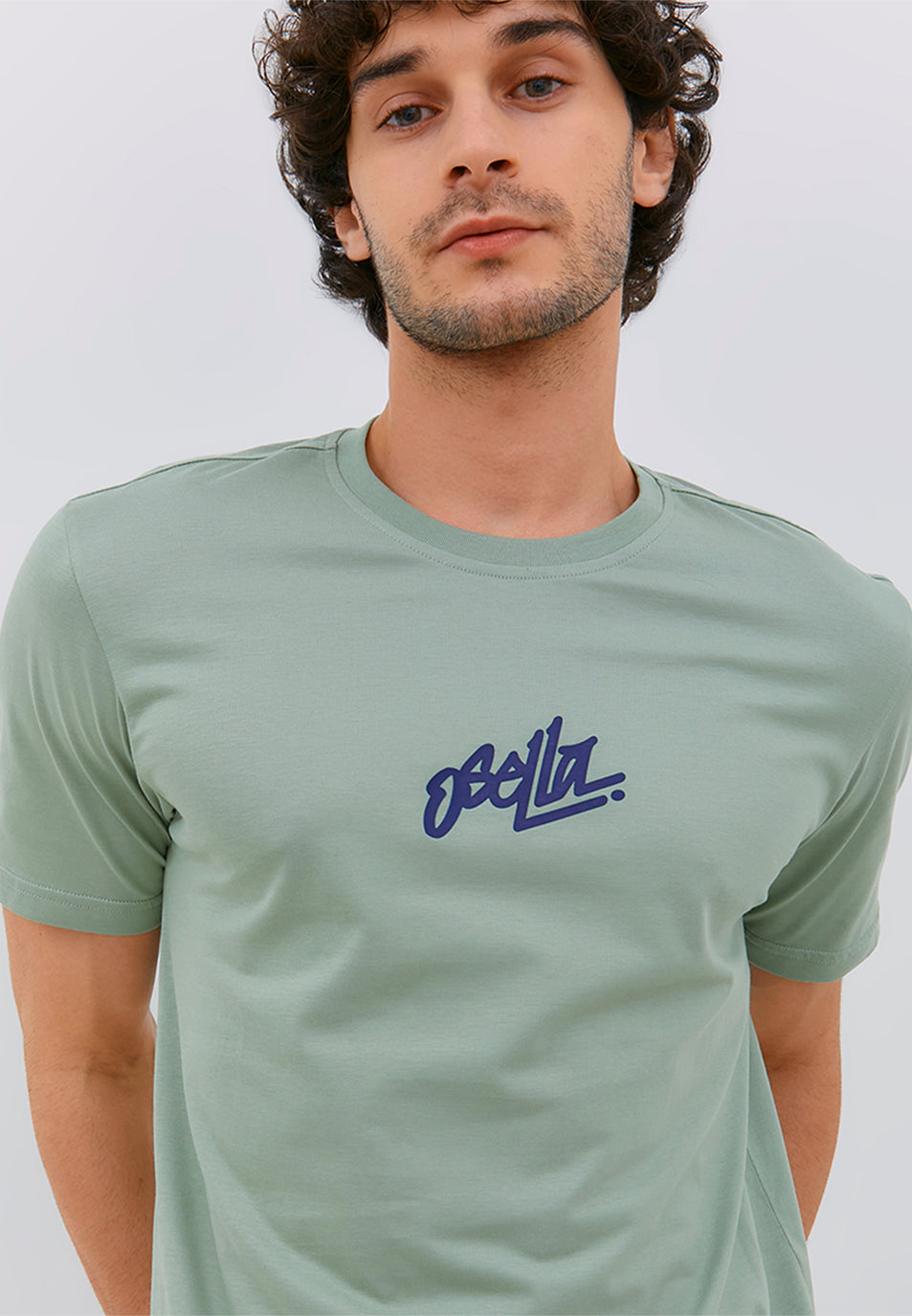 Osella Regular Fit Print T-Shirt In Mint Green