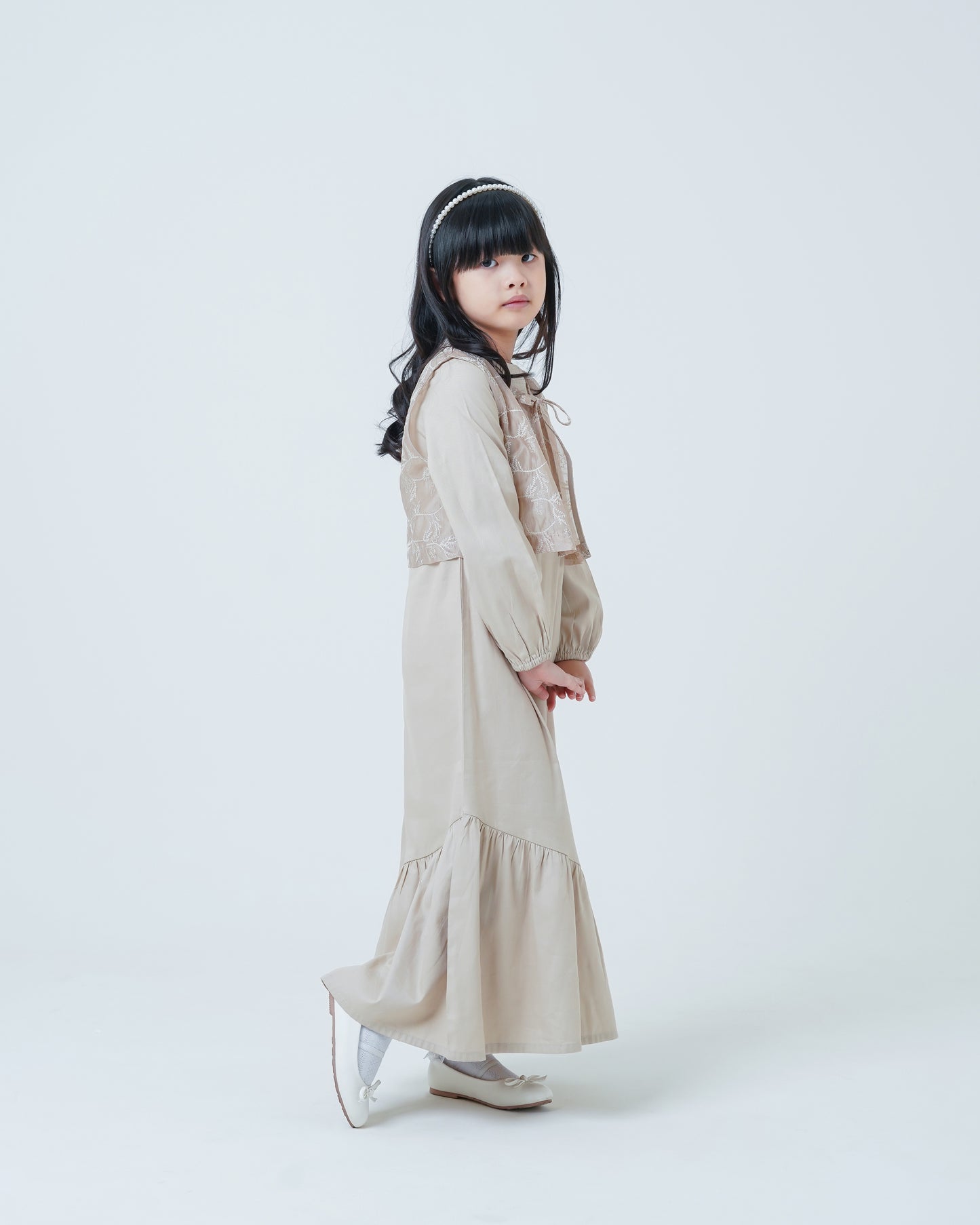 Osella Kids Alya Embroidered Layered Dress