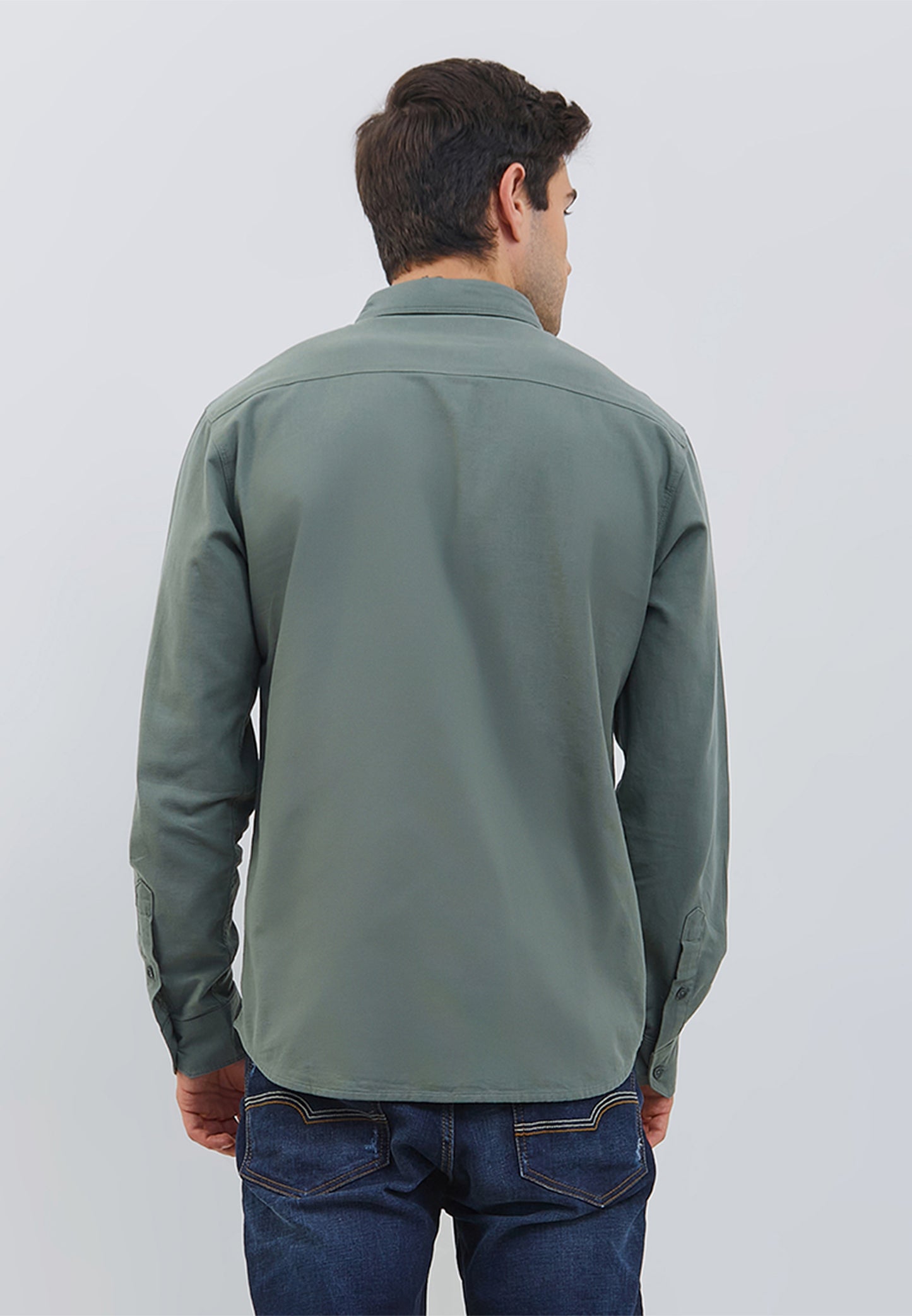 Osella Raya Regular Fit Shirt In Dark Sage Green