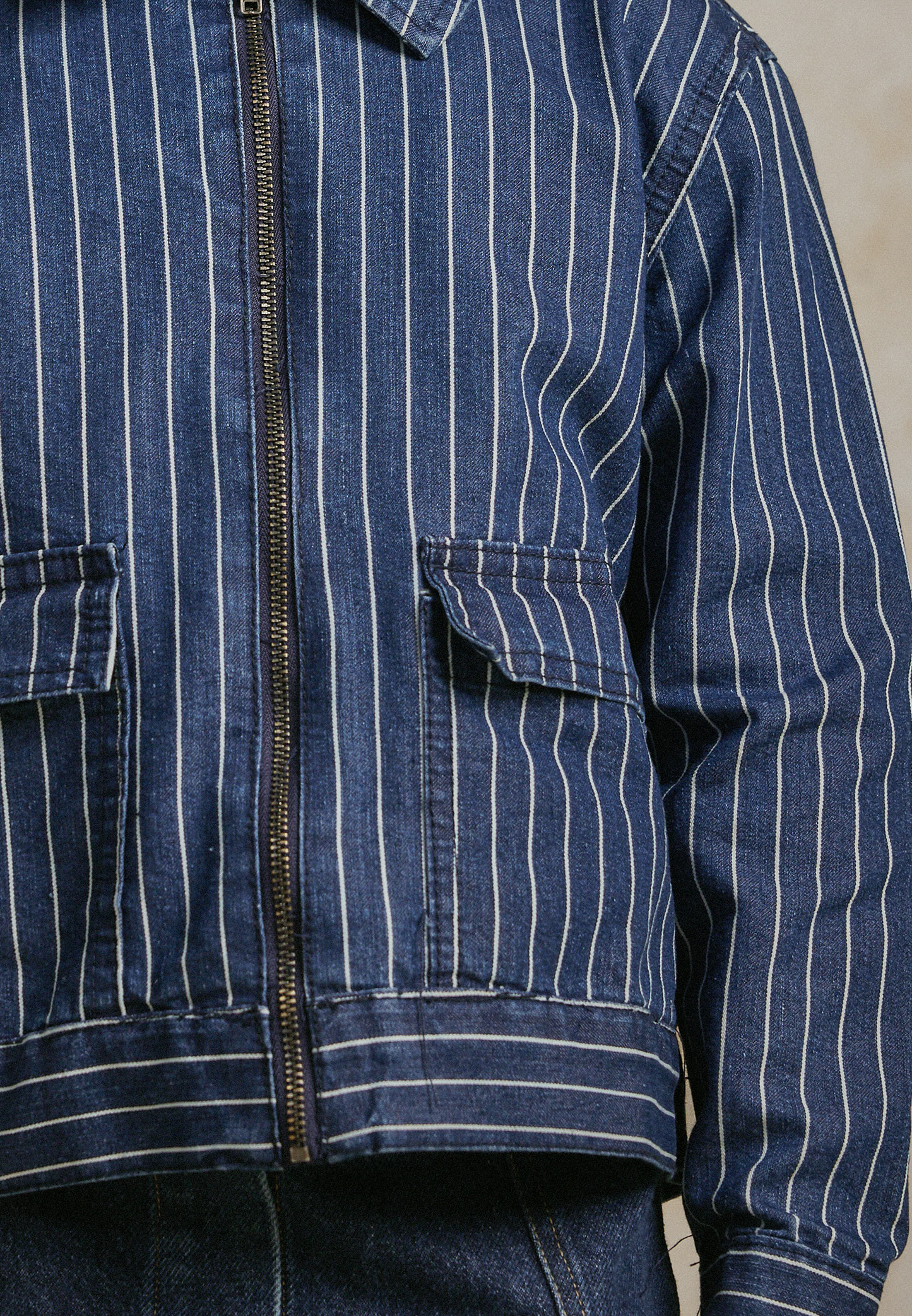 Osella Raw Stripe Denim Jacket