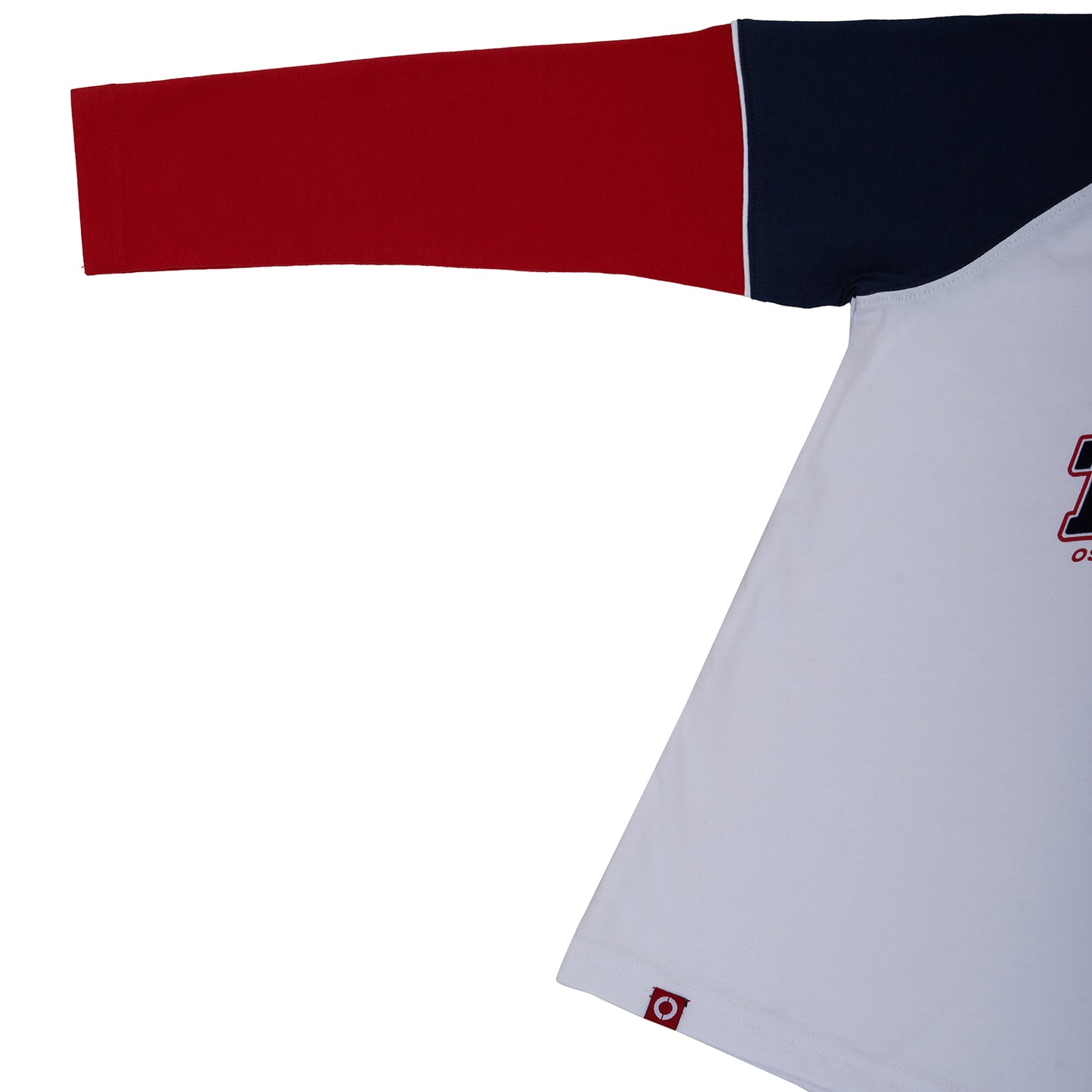 Osella Raglan Long Sleeve Multiple Color T-shirt In White