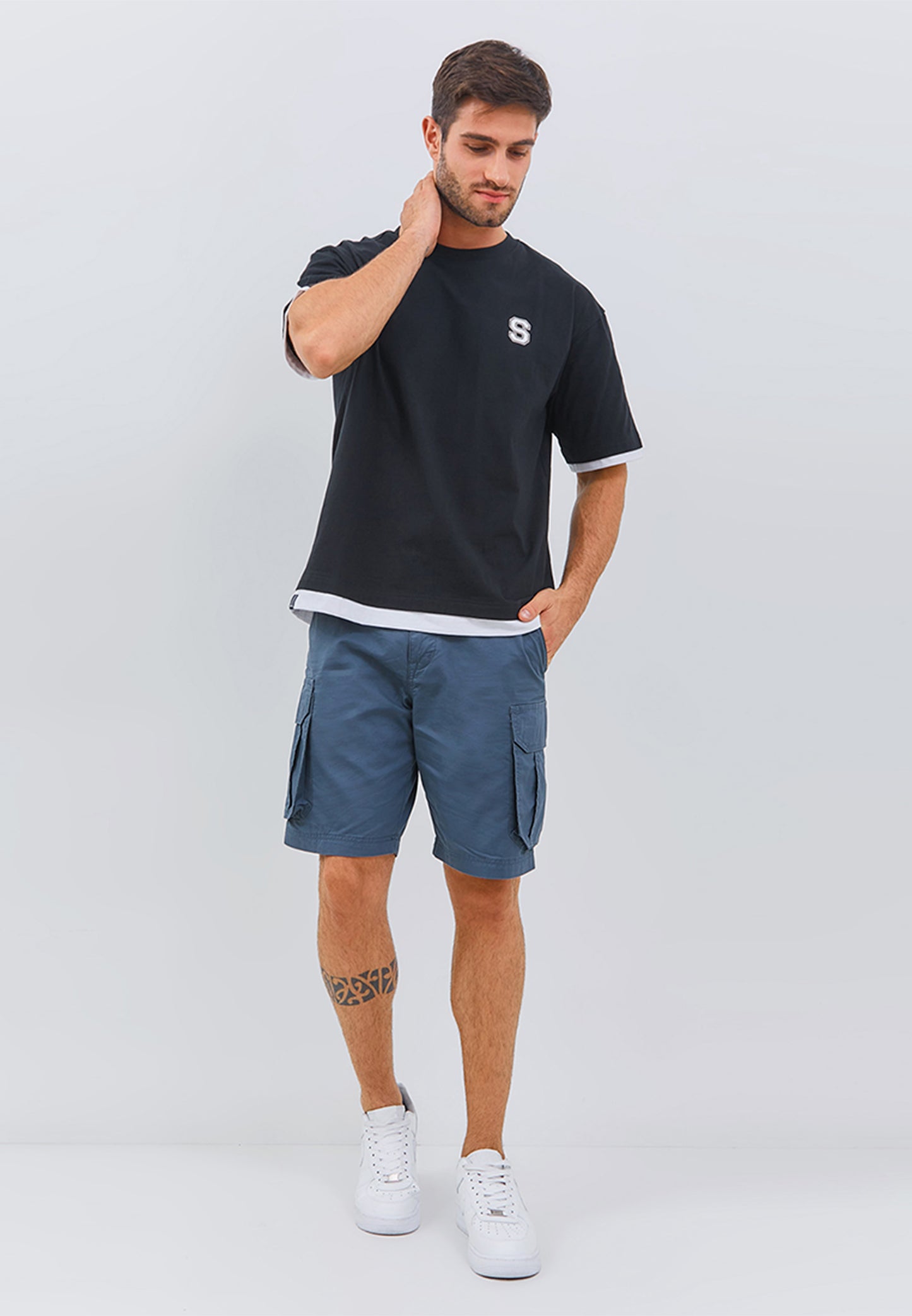 Osella Men Relaxed T-Shirt With Patch In Black