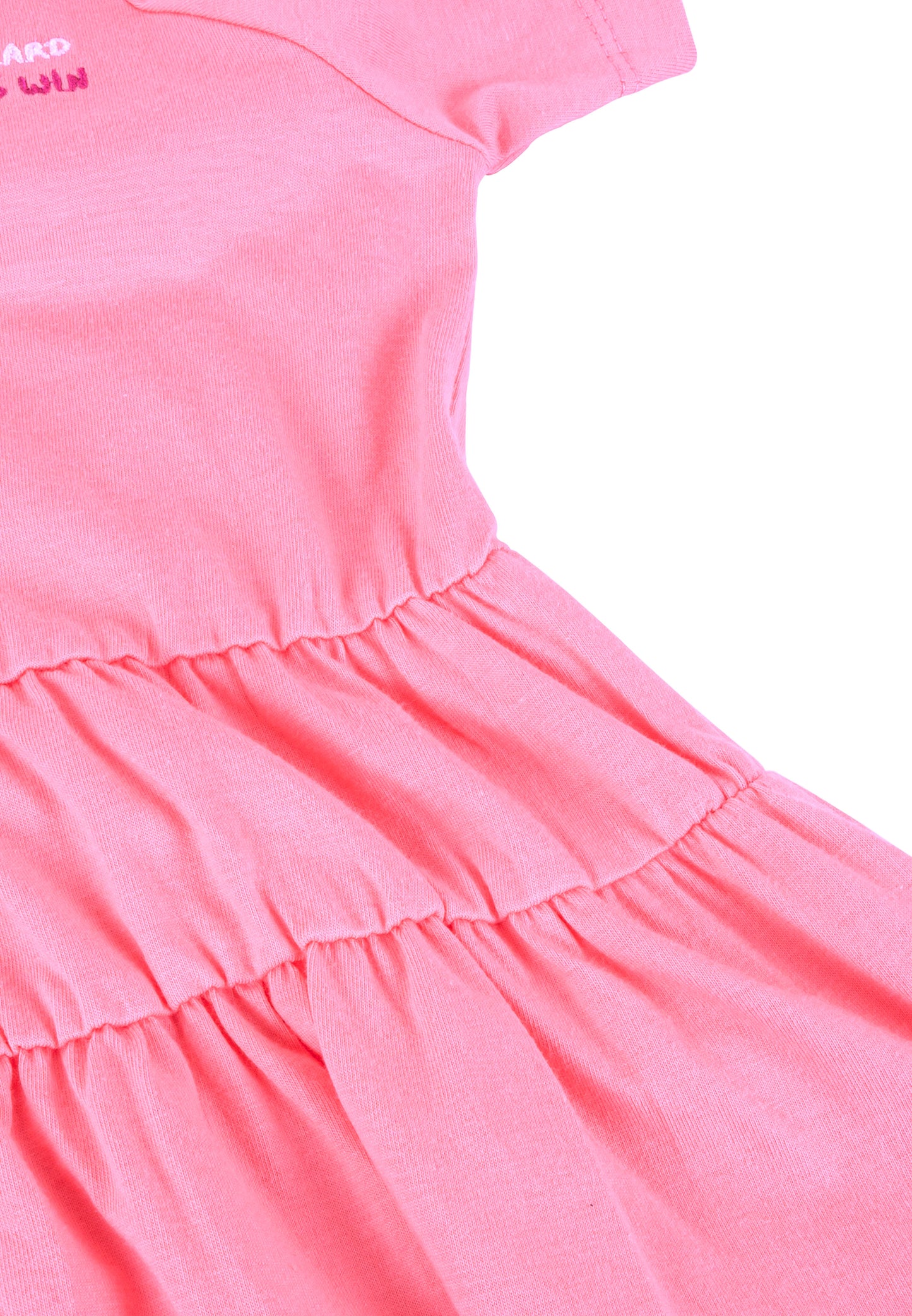Osella Kids Solid Raglan Mini Dress In Pink