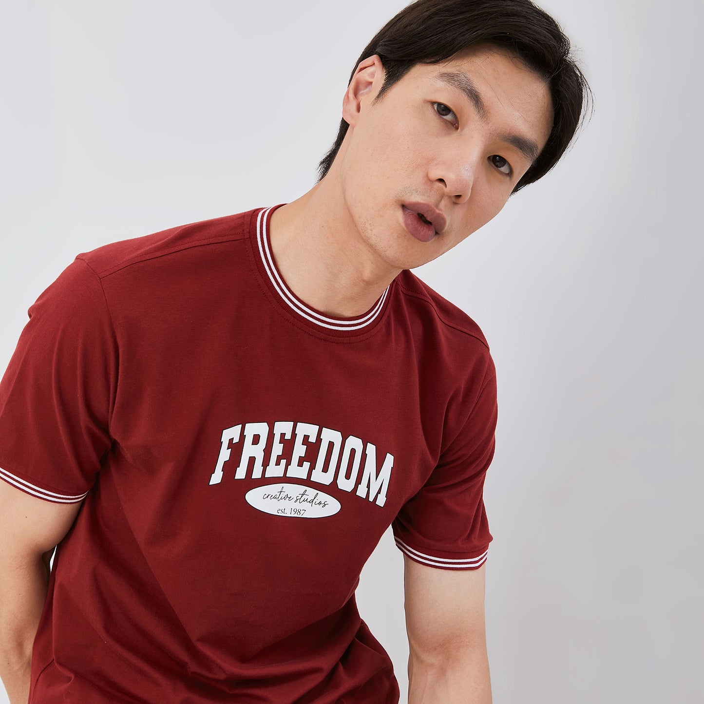 Osella Independence Printed T-Shirt In Maroon