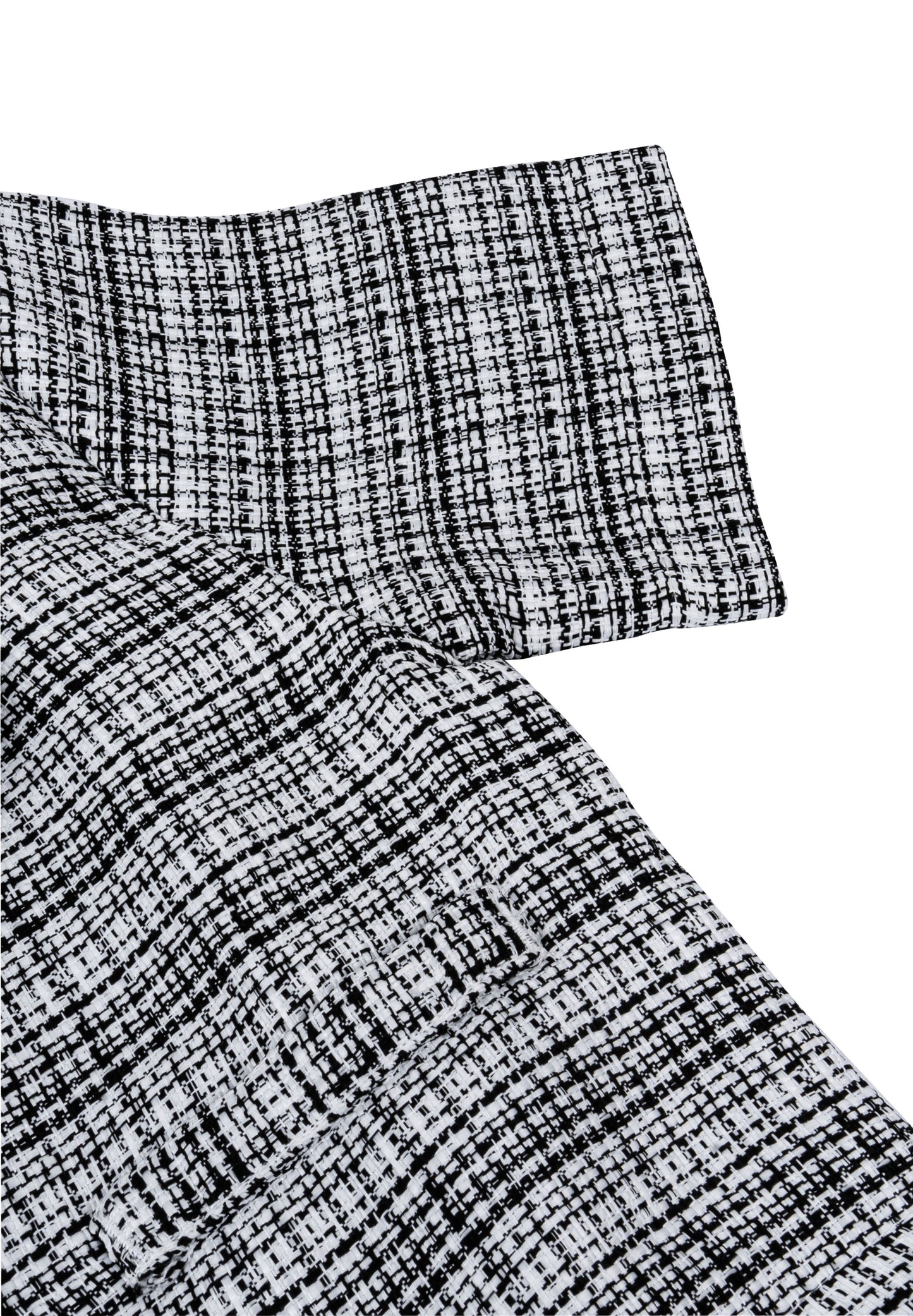 Osella Kids Short Sleeve Tweed Look Blazer In Black And White Pattern With Additional Tanktop