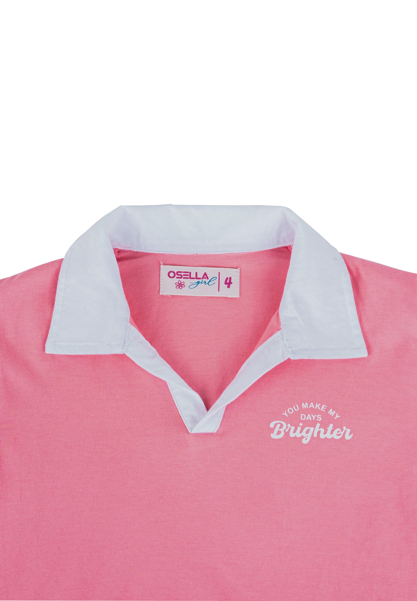 Osella Kids Collared Short Sleeve T-Shirt In Pink