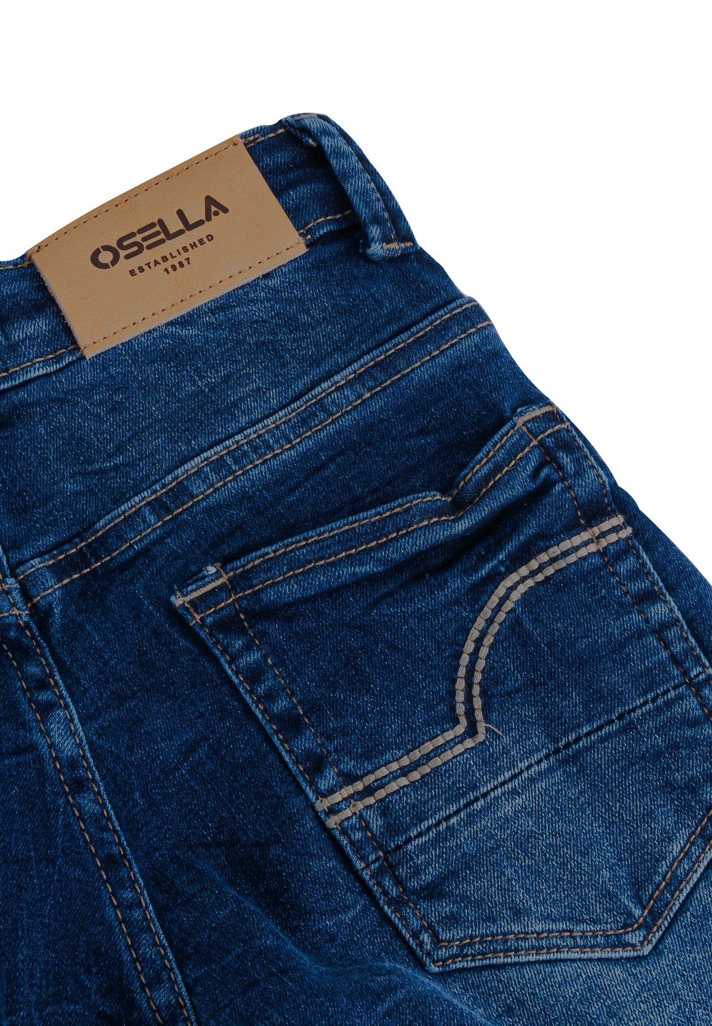 Osella Robie Regular Long Pants Jeans In Medium Blue Denim Wash