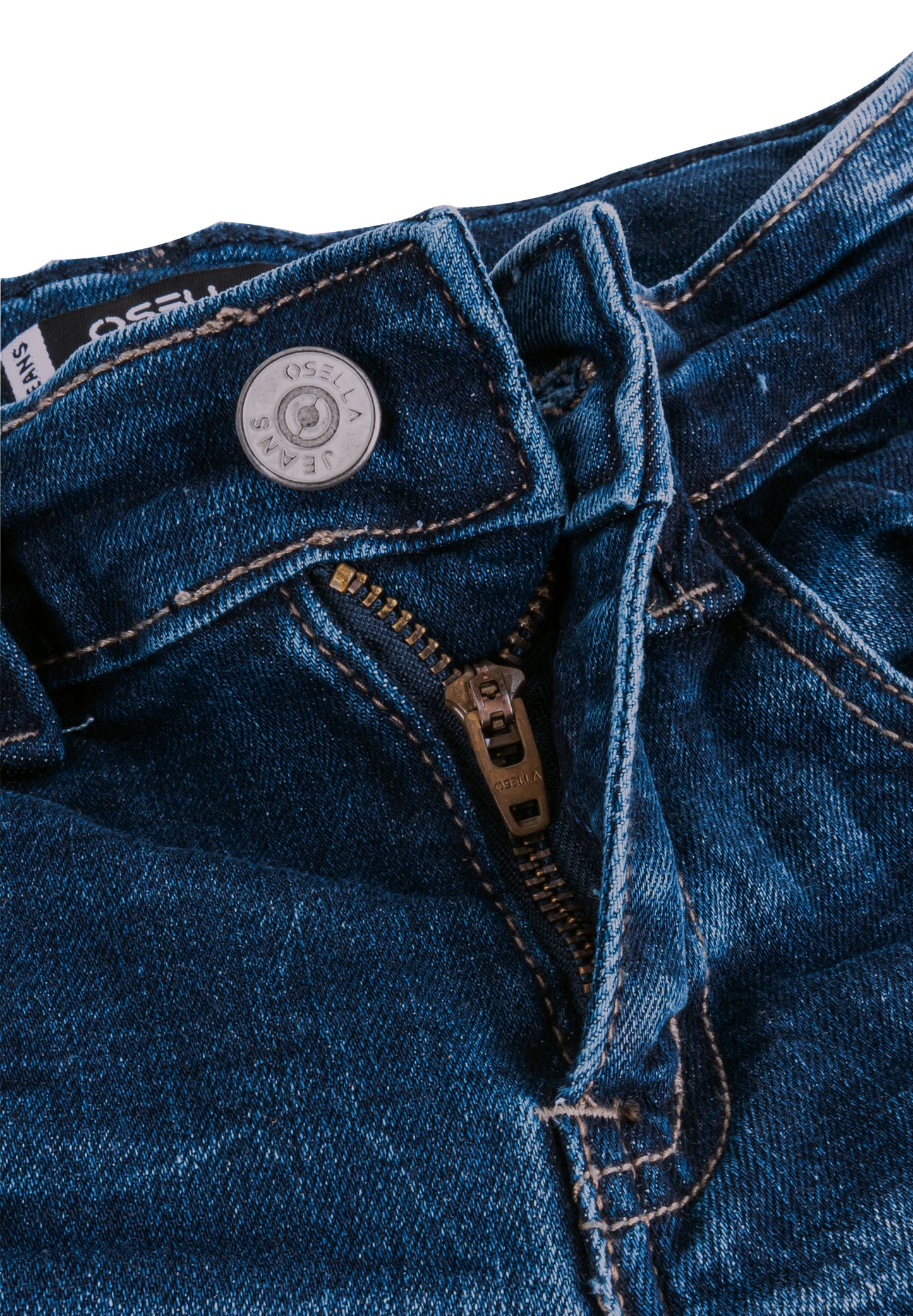 Osella Robie Regular Long Pants Jeans In Medium Blue Denim Wash