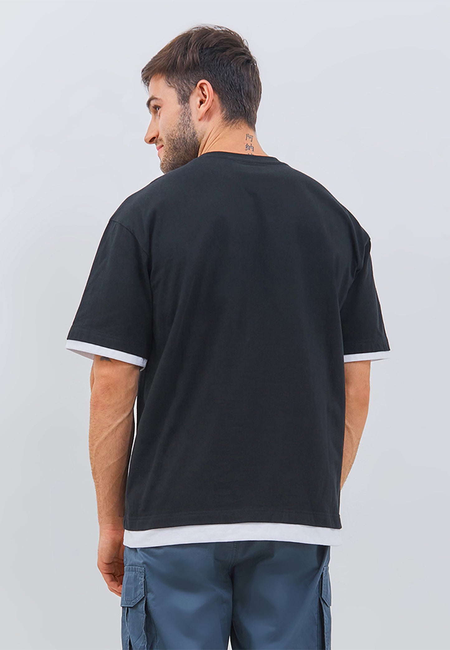 Osella Men Relaxed T-Shirt With Patch In Black