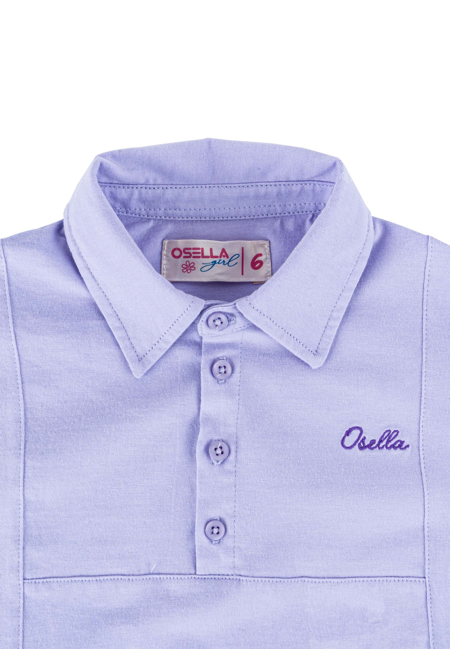 Osella Kids Polo Collar T-Shirt In Lilac