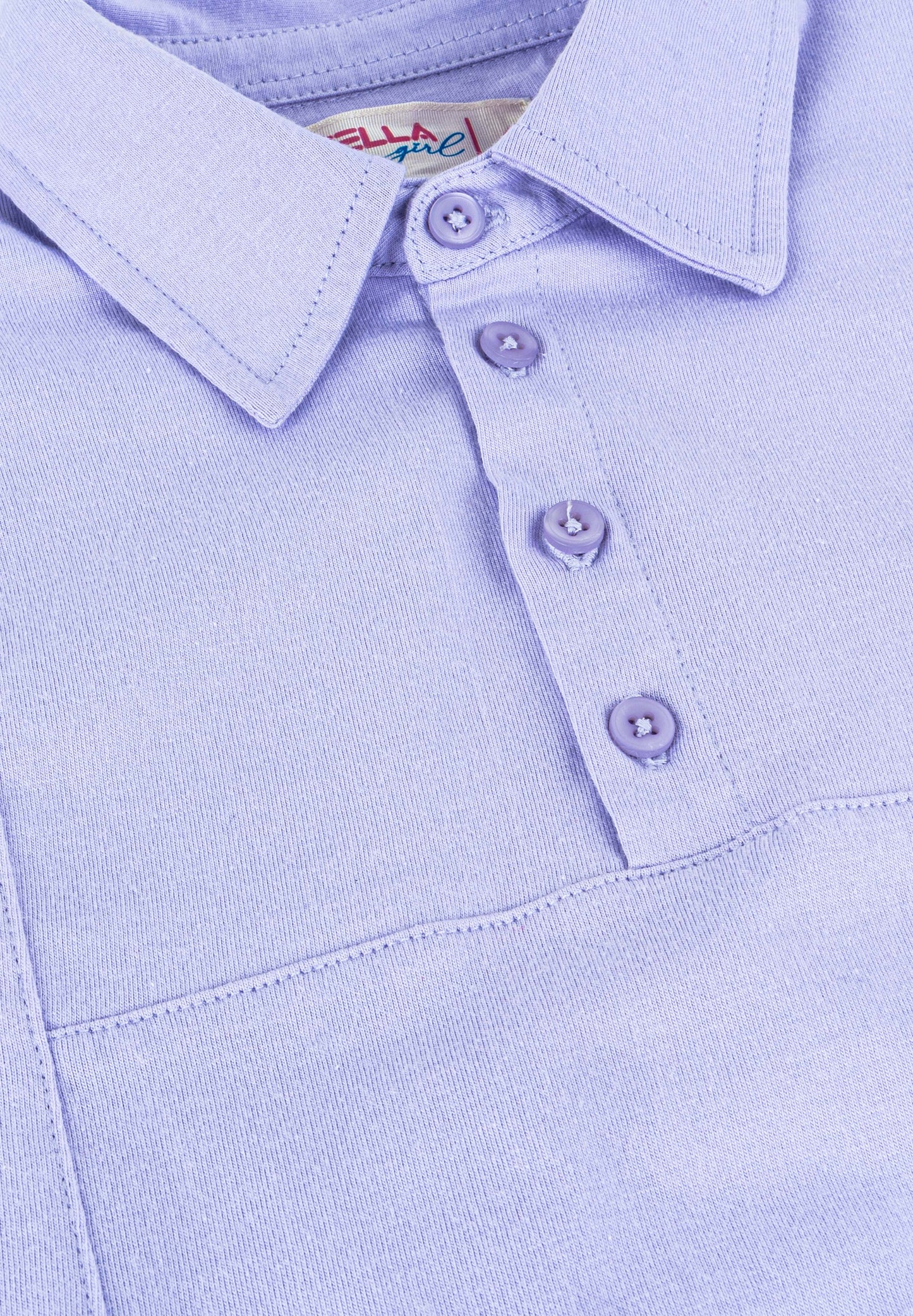 Osella Kids Polo Collar T-Shirt In Lilac