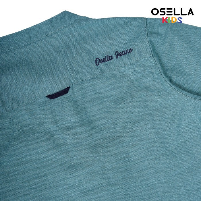 Osella Kareem Embroidery Long Sleeve Shirt With Band Collar 22375203