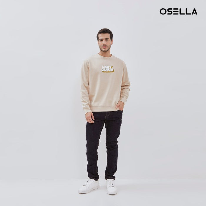 Osella Light Danball Fabric Printed Sweatshirt Beige