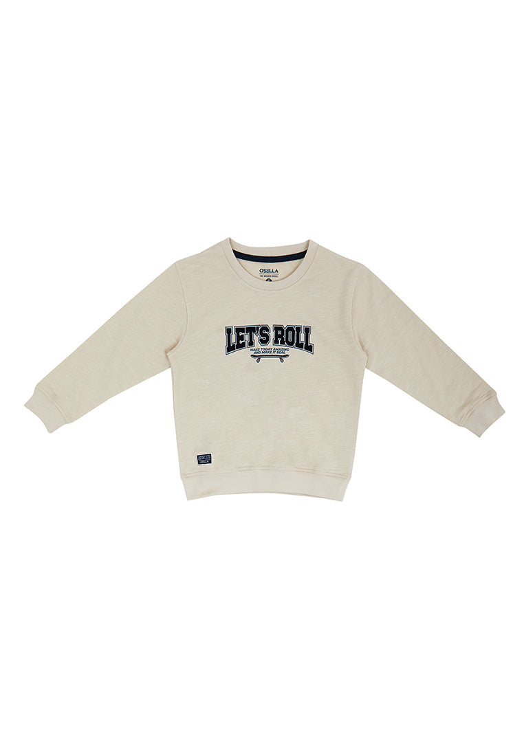Osella Lets Roll Fit Sweatershirt In Beige