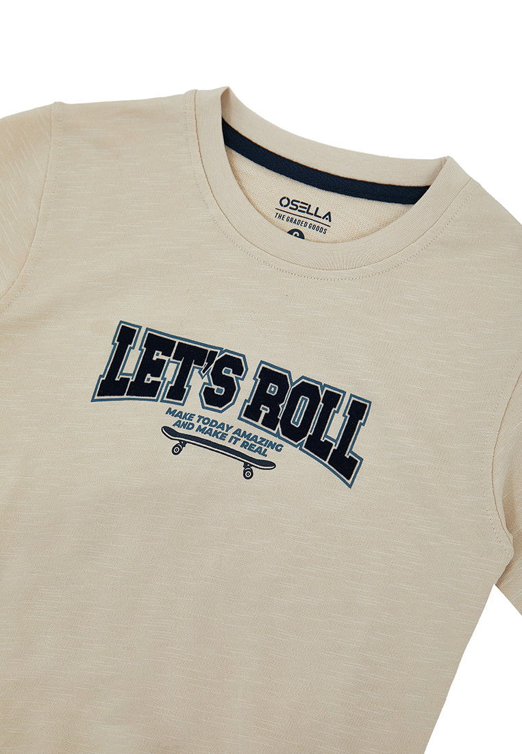 Osella Lets Roll Fit Sweatershirt In Beige