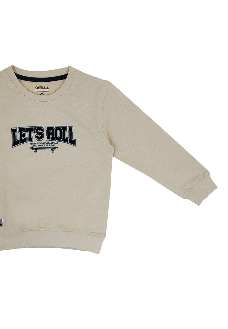 Osella Lets Roll Fit Sweatershirt In Beige