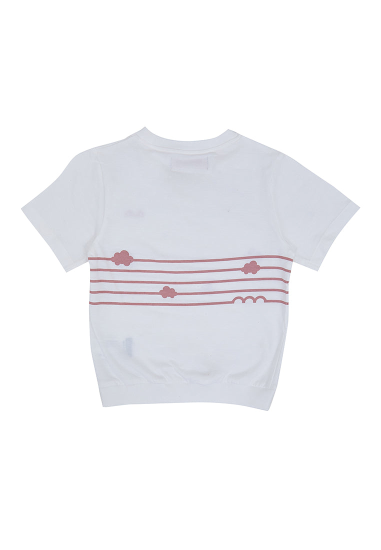Osella Short Sleeve Knit T-Shrit With Stripes Combination
