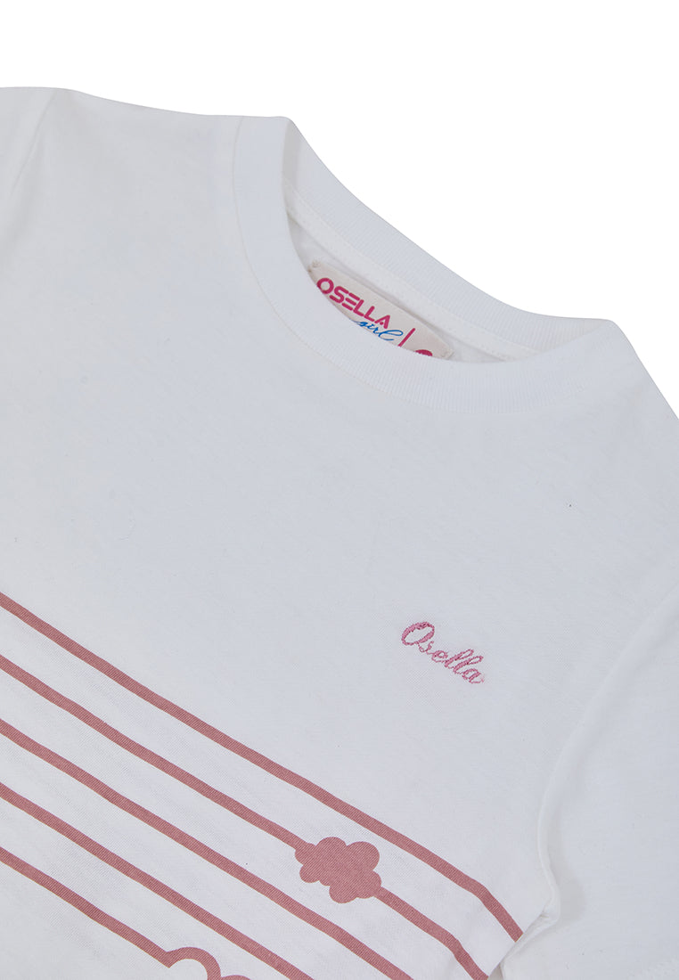 Osella Short Sleeve Knit T-Shrit With Stripes Combination