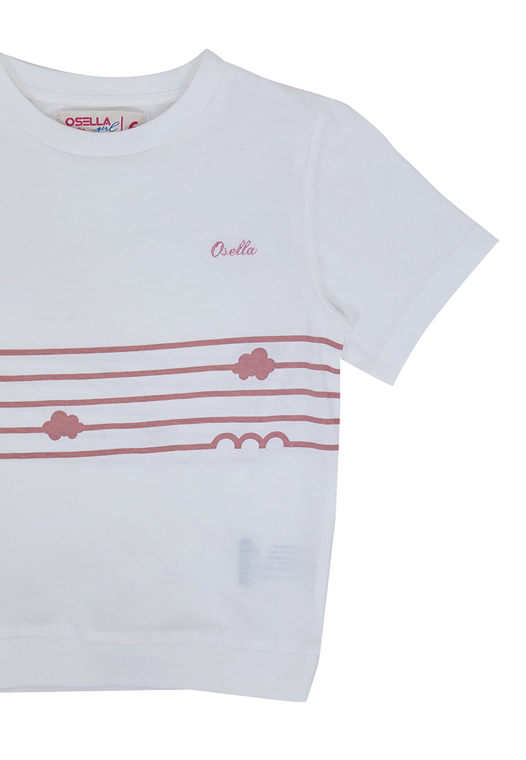 Osella Short Sleeve Knit T-Shrit With Stripes Combination