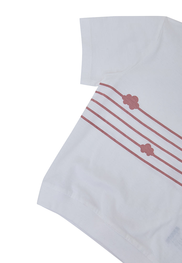 Osella Short Sleeve Knit T-Shrit With Stripes Combination
