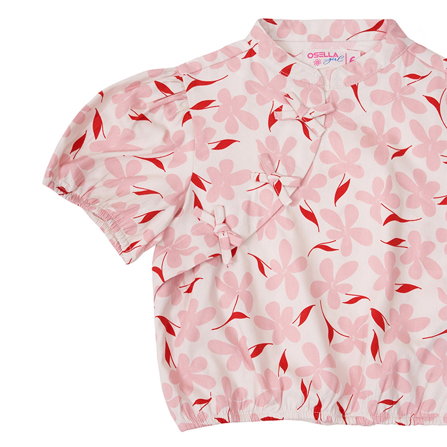 Osella Floral Cheongsam Shirt In Pink 23365002