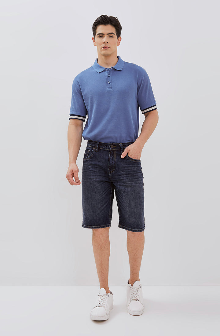 Osella Short Denim Jeans In Medium Blue Wash 20865005A2
