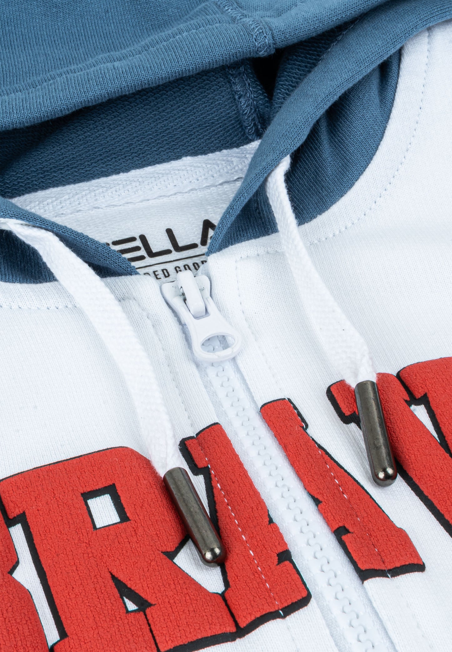 Osella Kids Brave Knit Hoodie Jacket Combination In Seaport And White