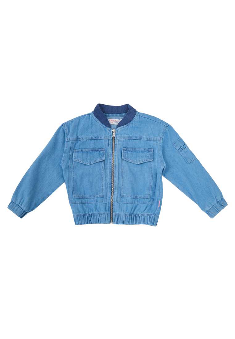 Girls denim bomber jacket best sale