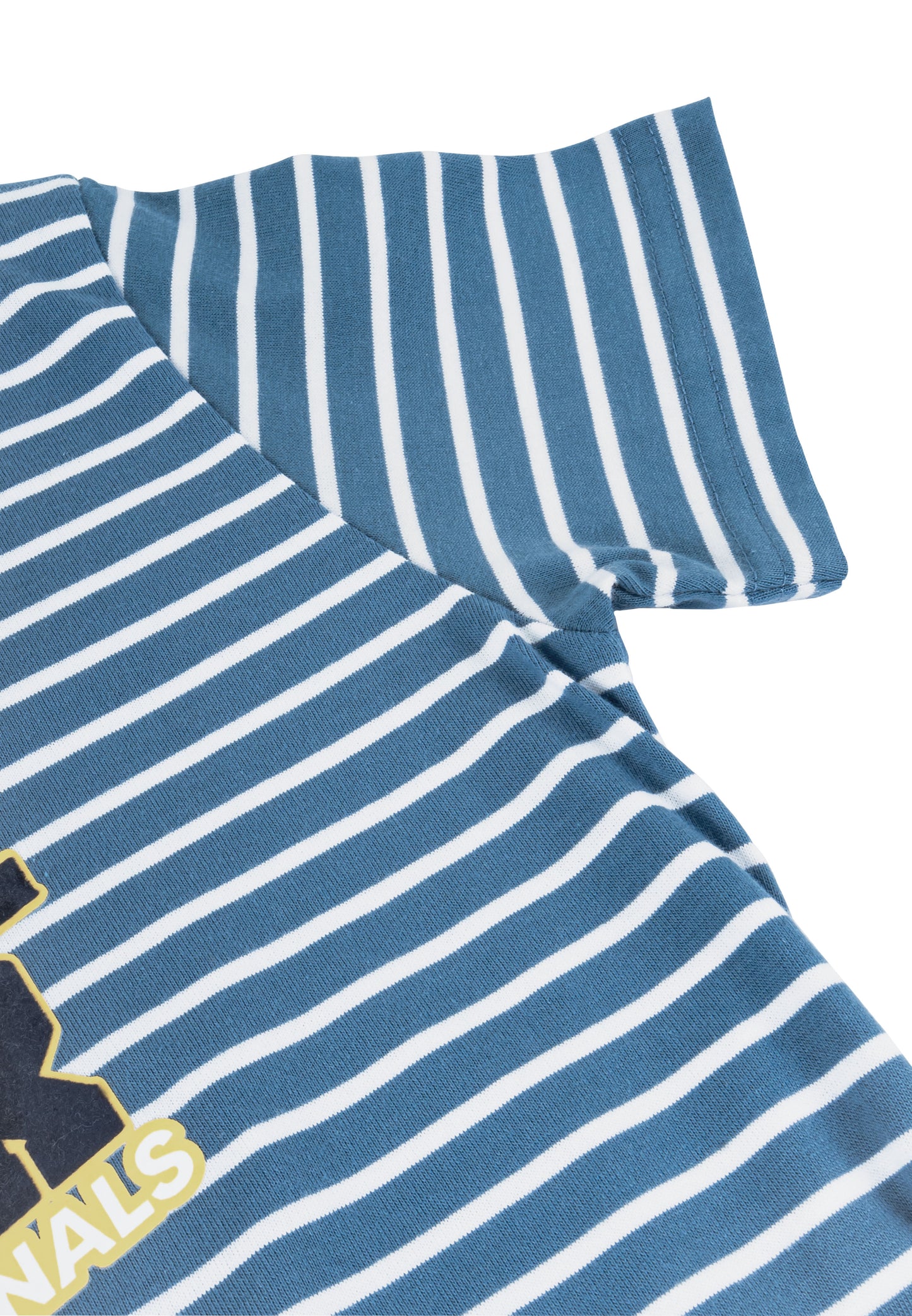 Osella Kids Regular Shine Star Stripe T-Shirt Print In Blue And White