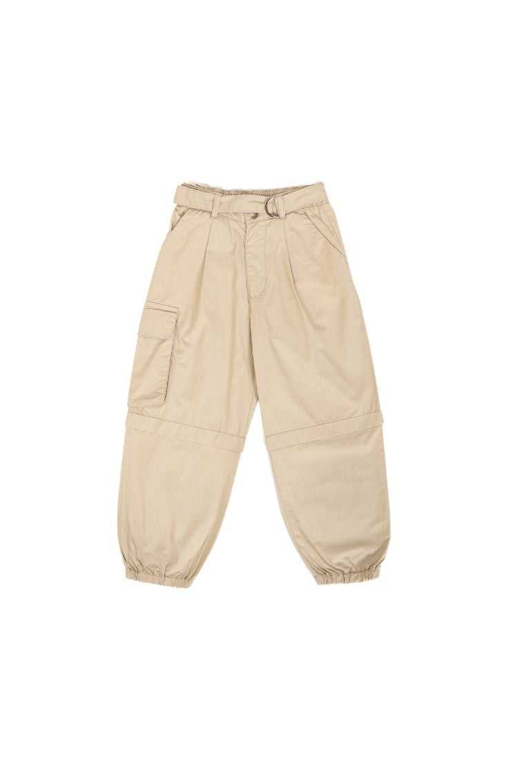 Osella Kids Girl Michi Jogger Cargo Pants in Beige