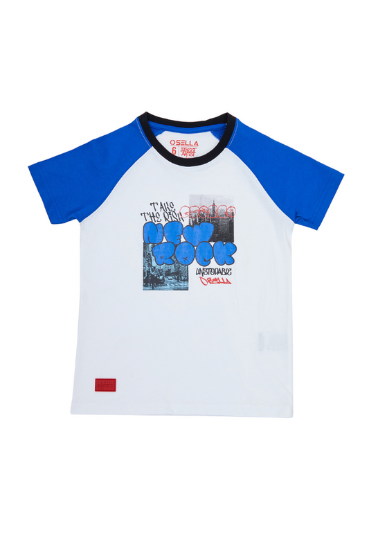 Osella Kids Street Collection Graphic T-Shirt In White
