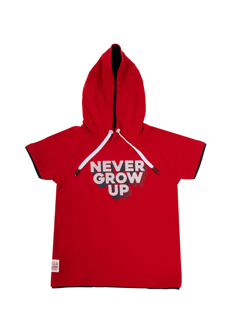 Osella Kids Lunar Regular Hoodie Graphic T-Shirt In Red