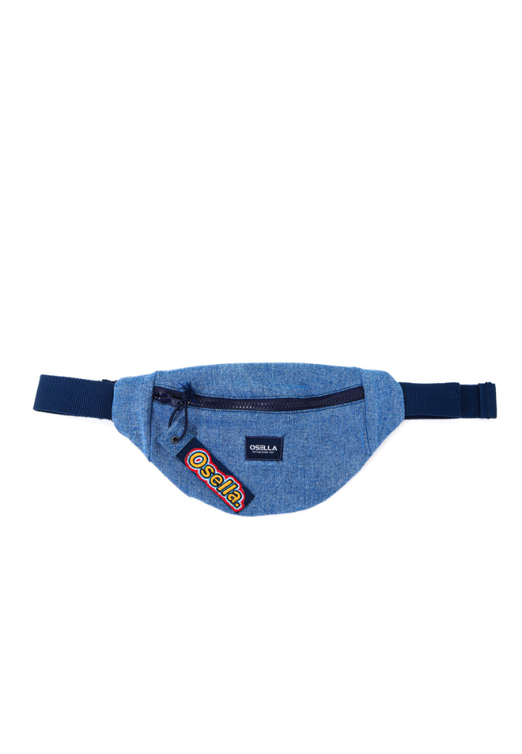 Osella Kids Denim Waist Bag in Medium Blue Wash