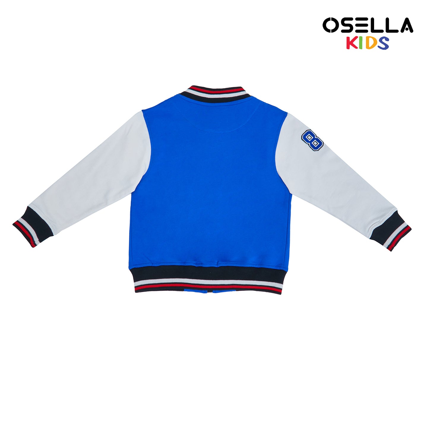 Osella Kids Boy Street Collection Varsity Jacket in Blue