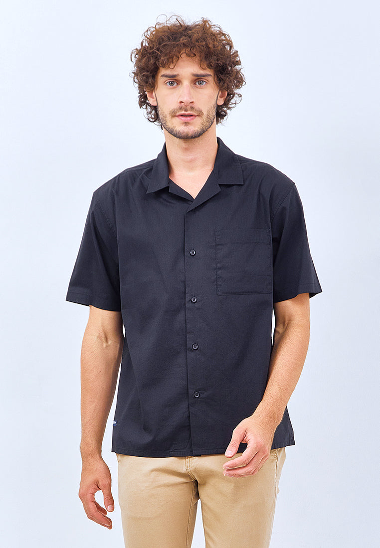 Osella Bruno Cuban Collar Short Sleeve Shirt