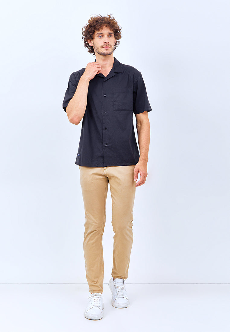 Osella Bruno Cuban Collar Short Sleeve Shirt