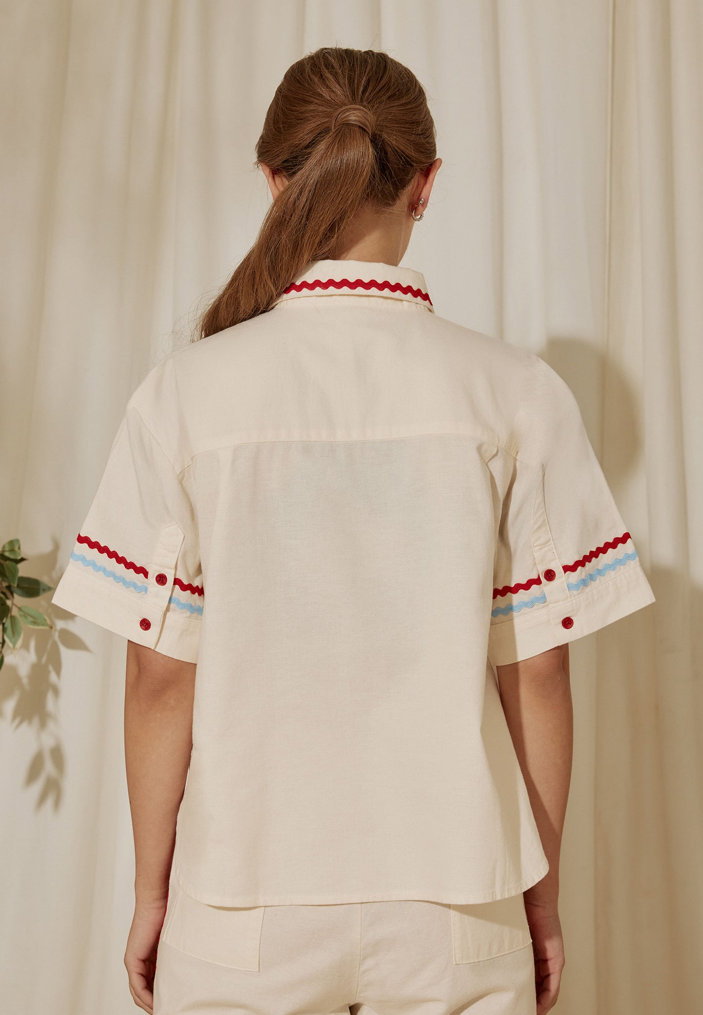Osella x S.W Smiley Sun-Kissed Linen Top
