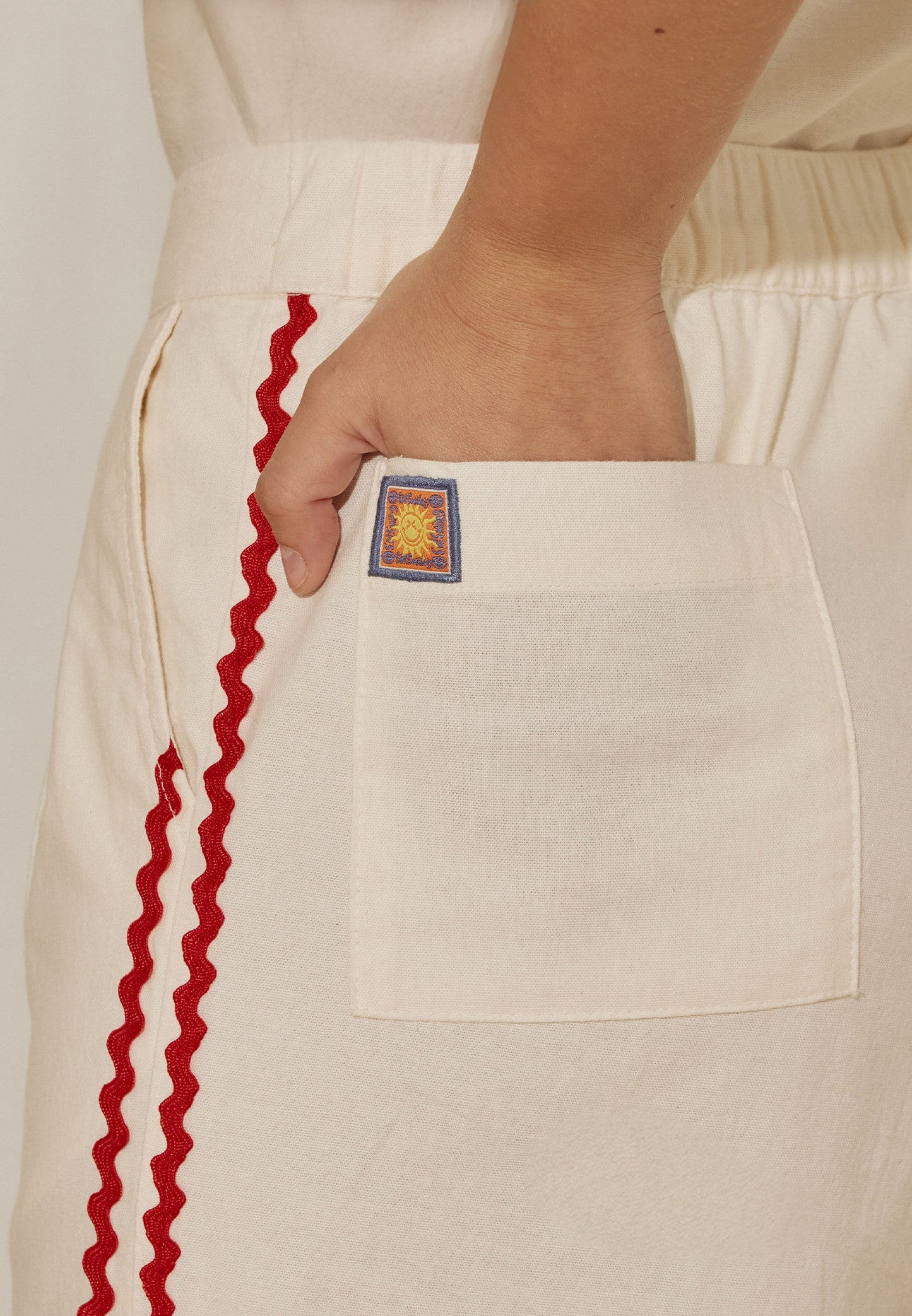Osella x S.W Smiley Wavy Wide-Leg Pants
