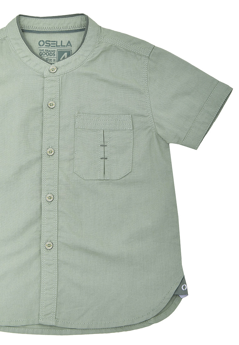 Osella Kids Boy Short Slevee Koko Shirt In Sage Green