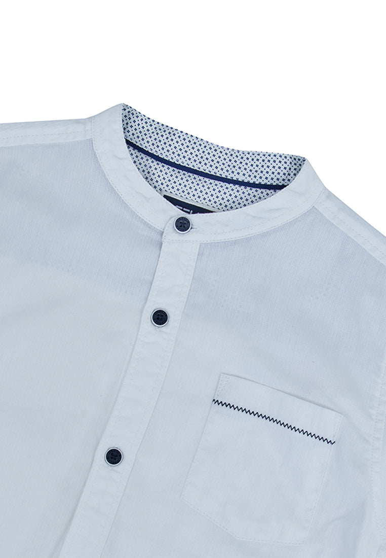 Osella Kids Boy Long Sleeve Solid Shirt In White