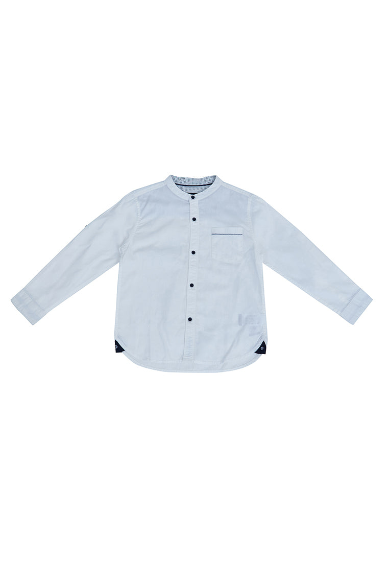 Osella Kids Boy Long Sleeve Solid Shirt In White