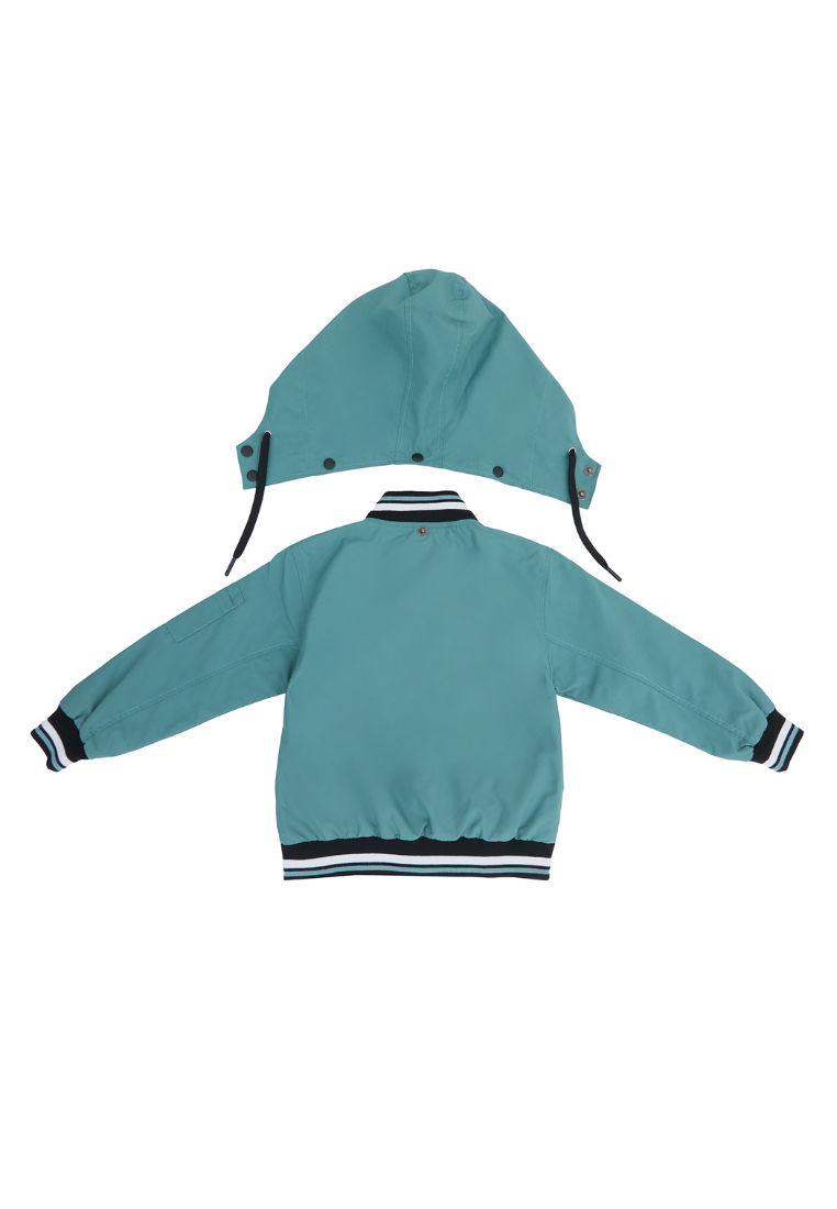 Osella Kids Boy Earth Bomber Jacket In Wasabi Green