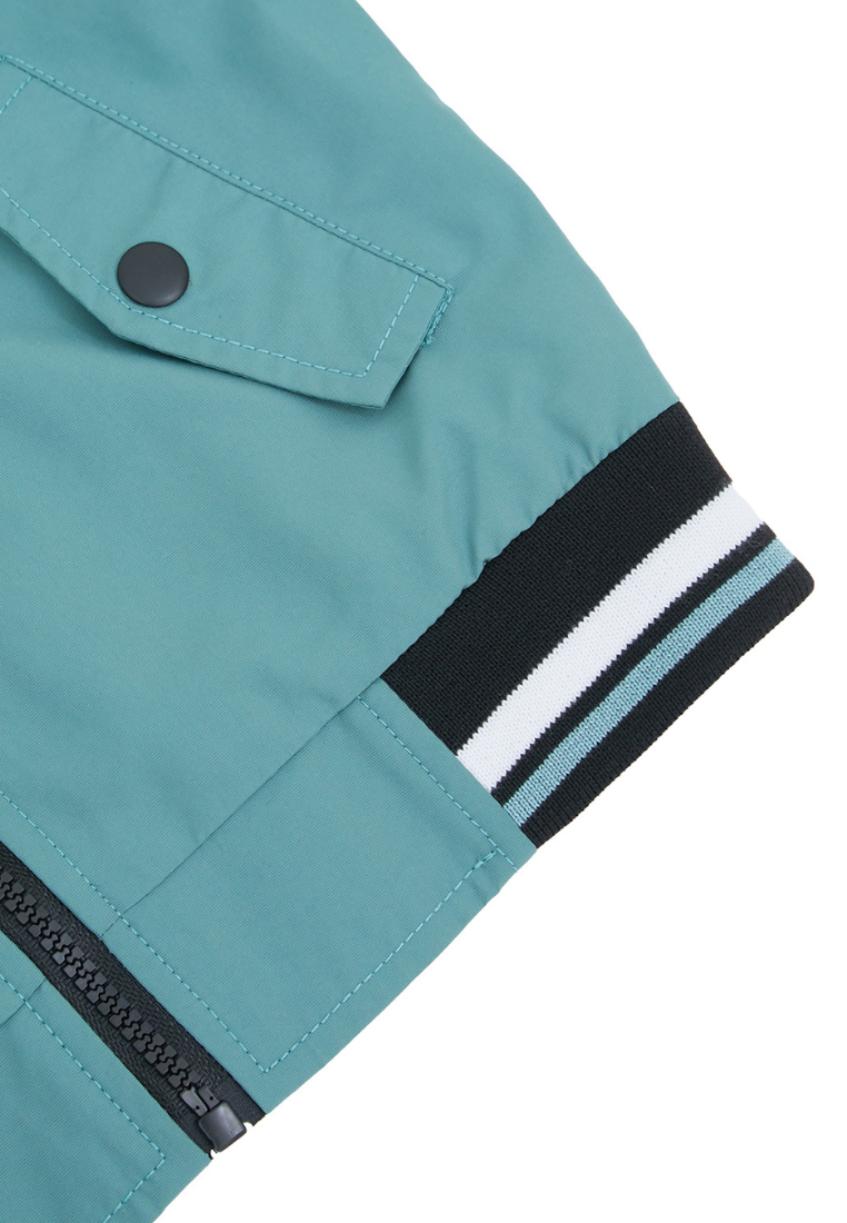 Osella Kids Boy Earth Bomber Jacket In Wasabi Green