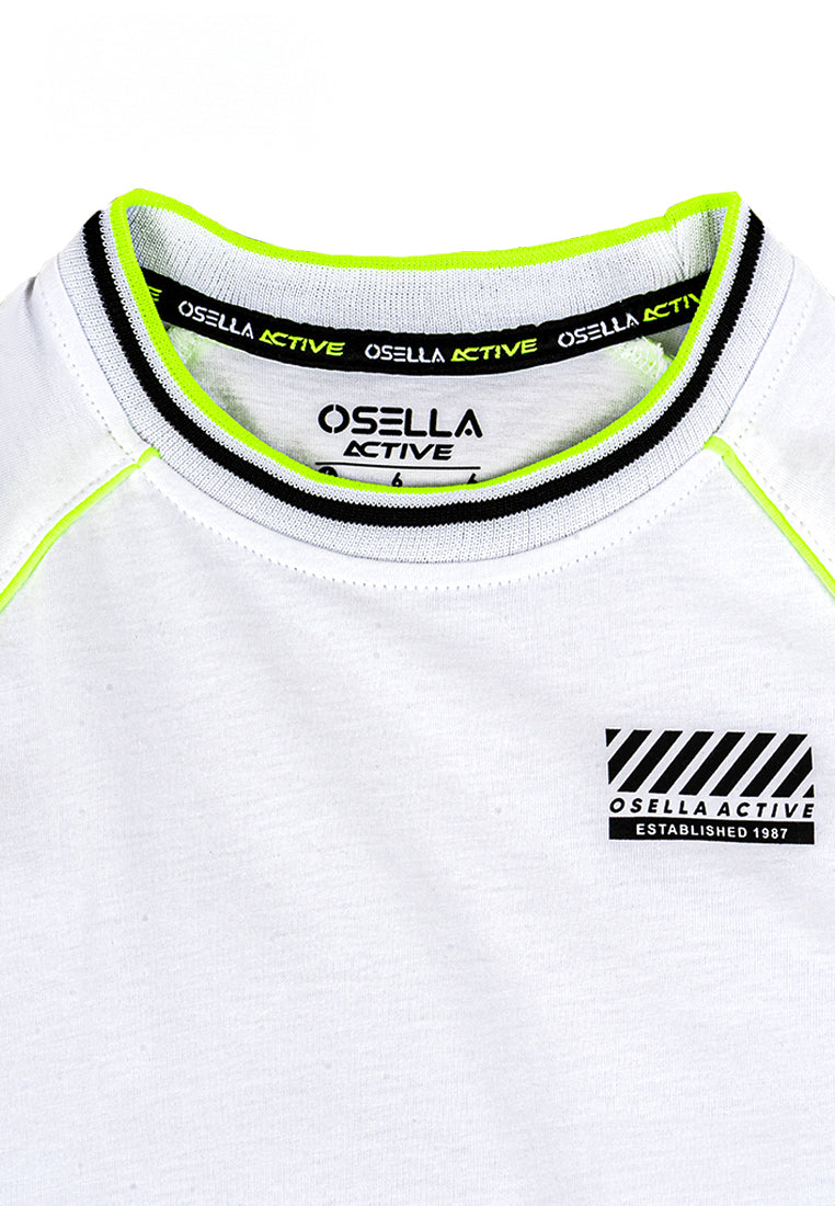 Osella Kids Active Raglan T-Shirt In White