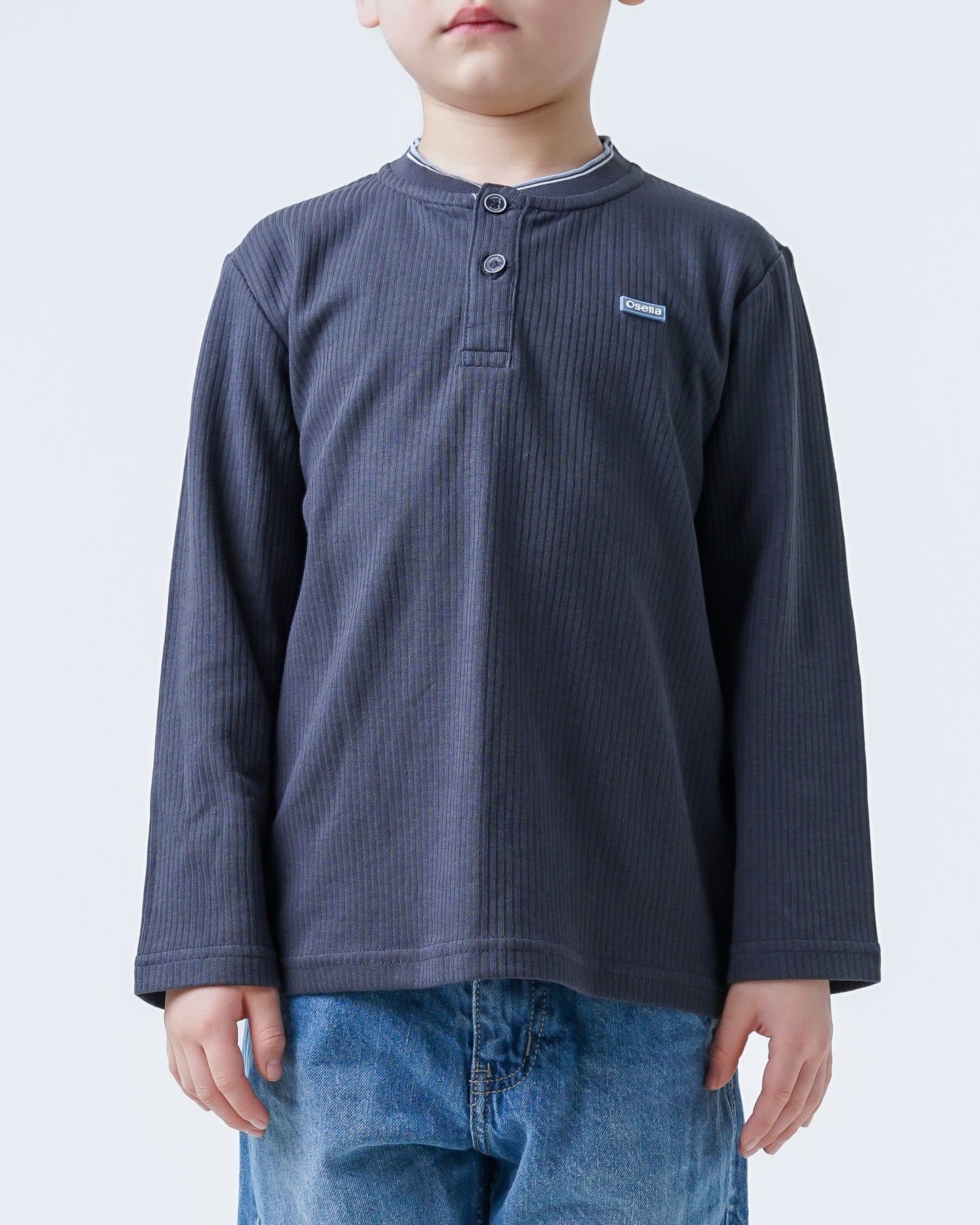 Osella Kids Arslan Long Sleeve Vertical Texture Knit Top